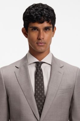 BOSS ONE silk tie, Dark Brown