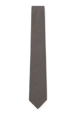 BOSS ONE silk tie, Dark Brown
