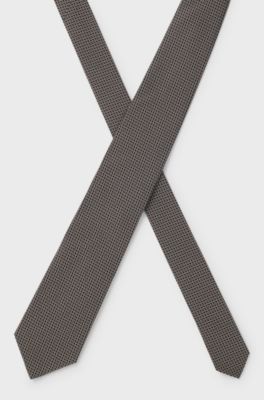 BOSS ONE silk tie, Dark Brown