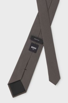 BOSS ONE silk tie, Dark Brown