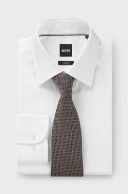BOSS ONE silk tie, Dark Brown