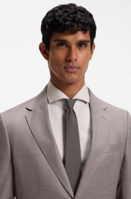 BOSS ONE silk tie, Dark Brown
