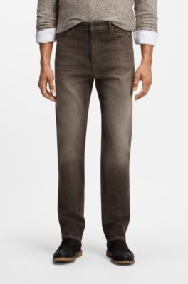 Ogden regular-fit jeans, Brown