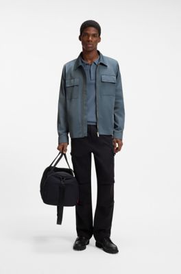 Zip-up overshirt, Dark Grey