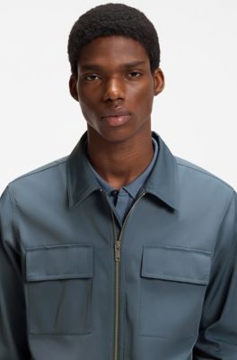 Zip-up overshirt, Dark Grey