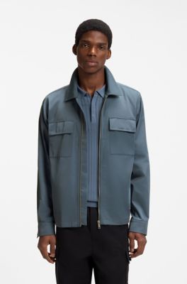 Zip-up overshirt, Dark Grey