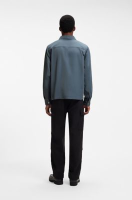 Zip-up overshirt, Dark Grey