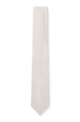 Silk tie and pocket square gift set, Natural