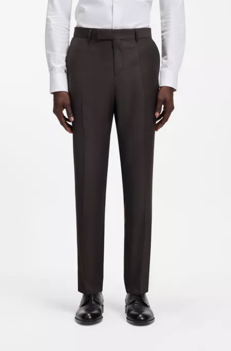 Pantalon Slim en sergé de laine vierge stretch