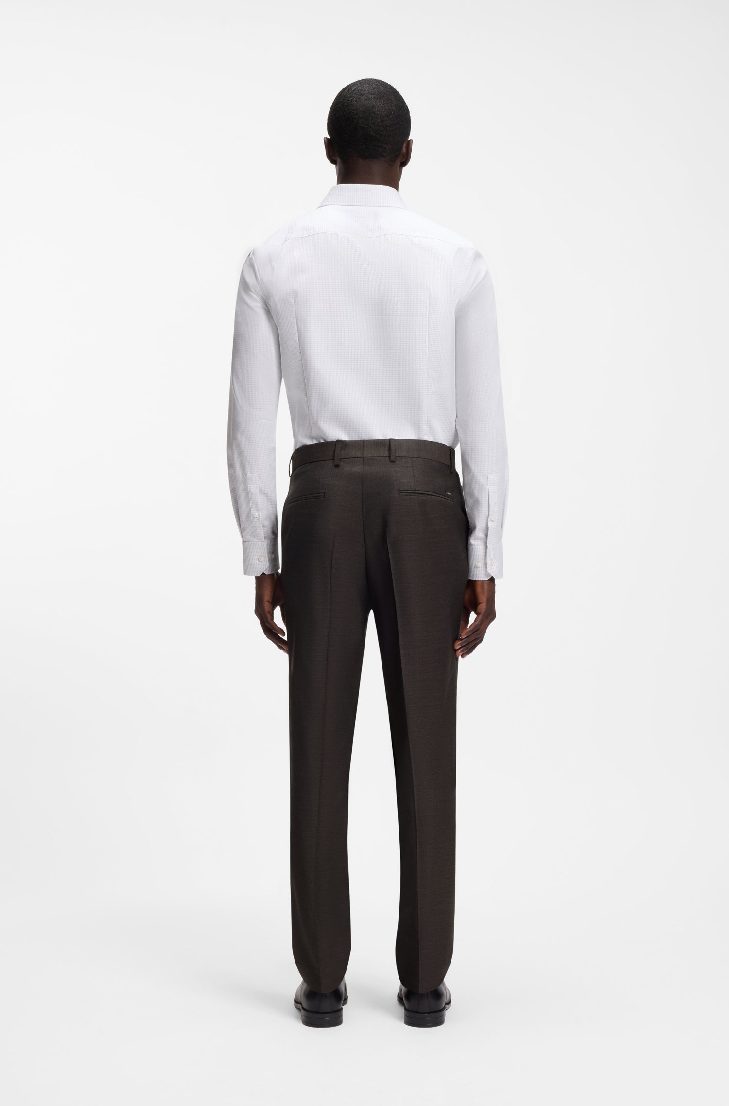Boss Slim-fit trousers in stretch virgin-wool serge byxor herr – bild 2