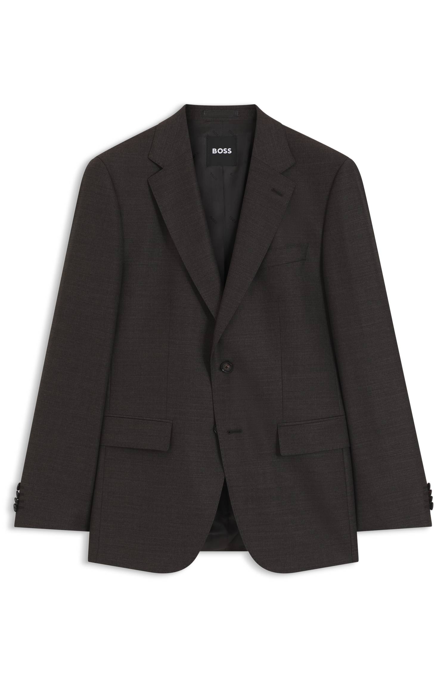 Boss Slim-fit blazer in micro-patterned stretch wool herr – bild 4