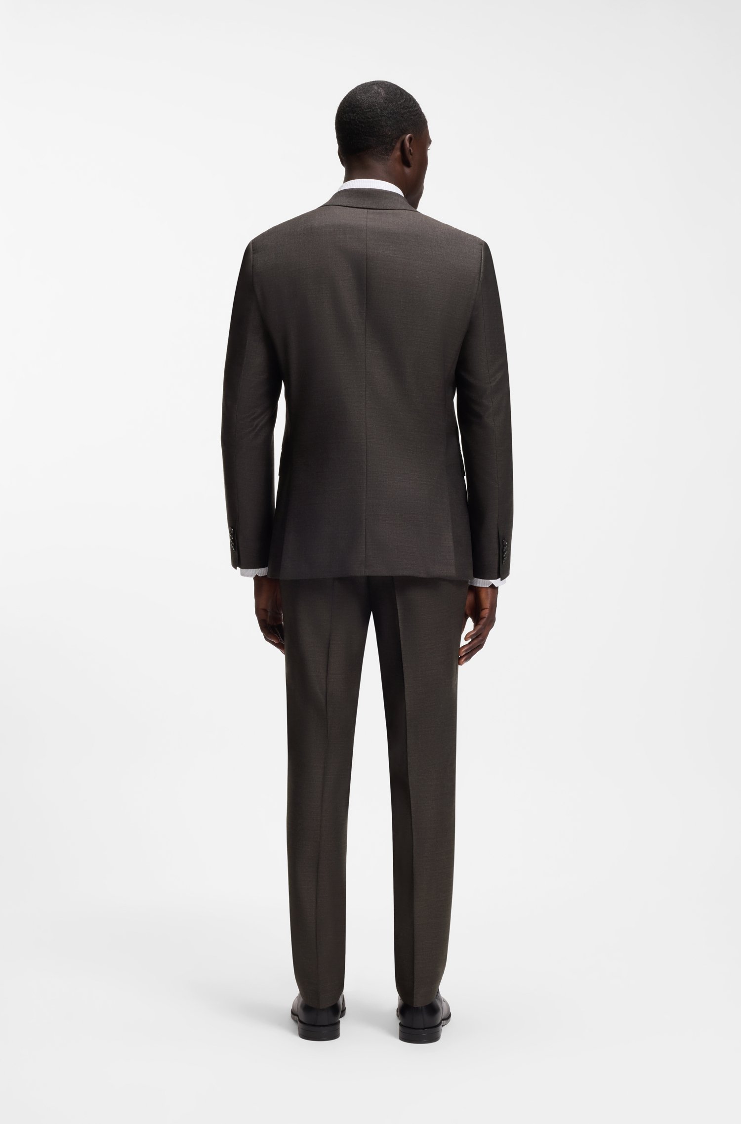 Boss Slim-fit blazer in micro-patterned stretch wool herr – bild 2