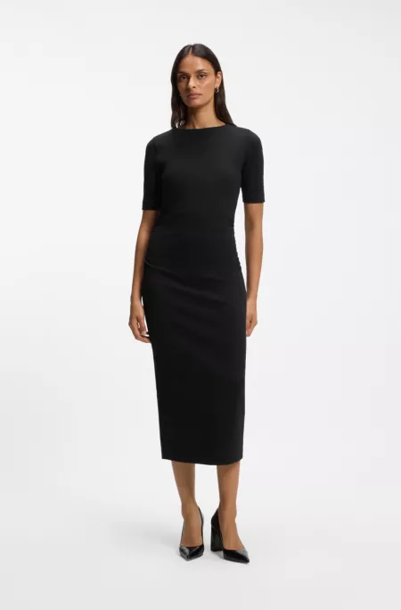 Slim-Fit Schlupfkleid aus Stretch-Baumwolle