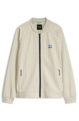 BOSS x AO pinstripe jacket, Light Beige