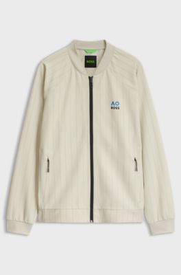 BOSS x AO pinstripe jacket, Light Beige