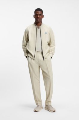 BOSS x AO pinstripe jacket, Light Beige