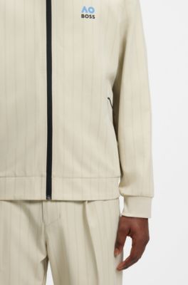 BOSS x AO pinstripe jacket, Light Beige