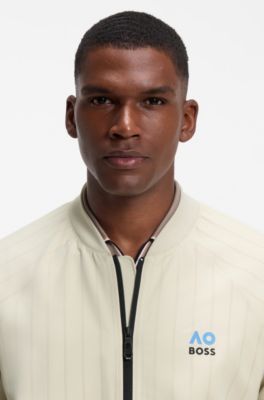 BOSS x AO pinstripe jacket, Light Beige