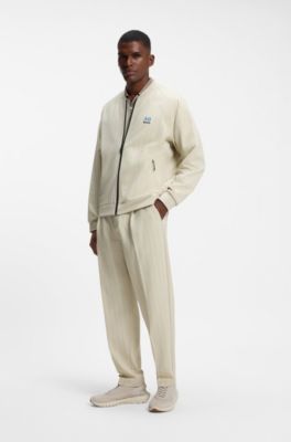 BOSS x AO pinstripe jacket, Light Beige