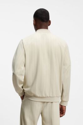 BOSS x AO pinstripe jacket, Light Beige