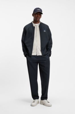 BOSS x AO pinstripe jacket, Dark Blue
