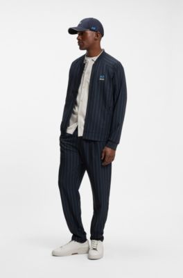 BOSS x AO pinstripe jacket, Dark Blue