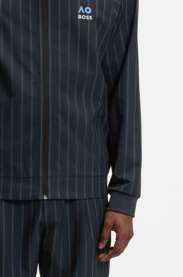 BOSS x AO pinstripe jacket, Dark Blue