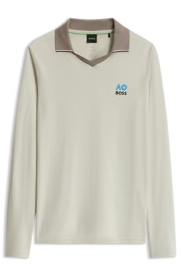 BOSS x AO cotton polo shirt, Light Green