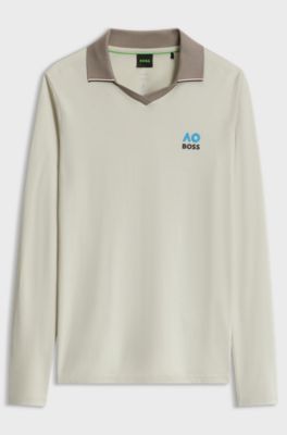 BOSS x AO cotton polo shirt, Light Green