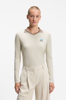 BOSS x AO cotton polo shirt, Light Green