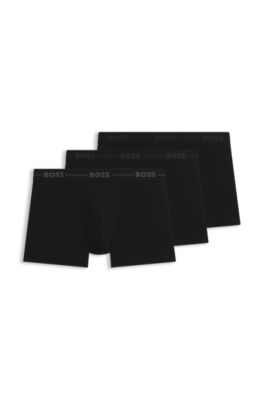 Three-pack of stretch-bamboo boxer briefs, Black