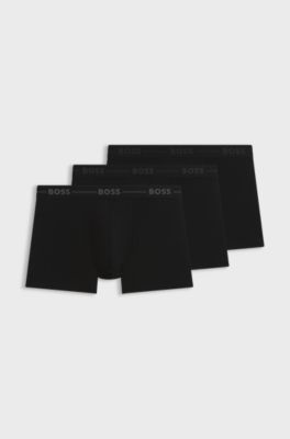 Three-pack of stretch-bamboo boxer briefs, Black