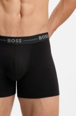 3-pack stretch-bamboo boxer briefs, Black