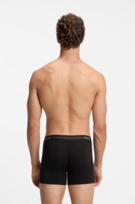 3-pack stretch-bamboo boxer briefs, Black