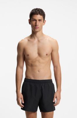 Logo-print swim shorts, Black