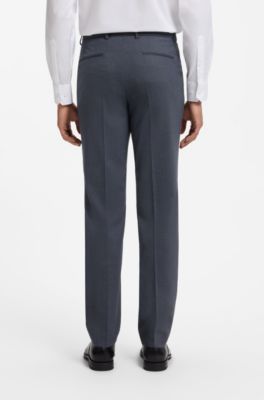 Two-piece suit in micro-patterned stretch fabric, Blue