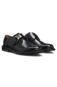 Scarpe monk in pelle italiana, Nero