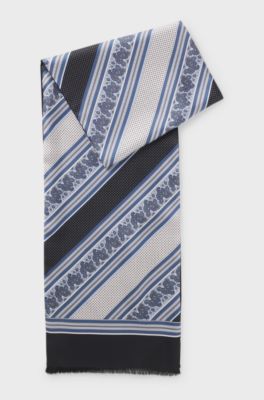 Paisley silk scarf, Patterned