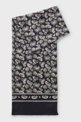 Paisley silk scarf, Patterned