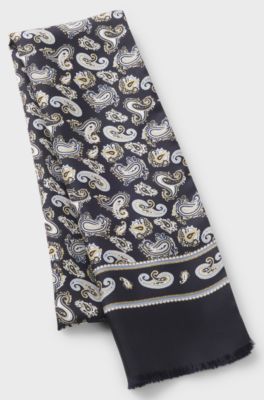 Paisley silk scarf, Patterned