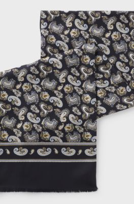 Paisley silk scarf, Patterned