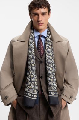 Paisley silk scarf, Patterned