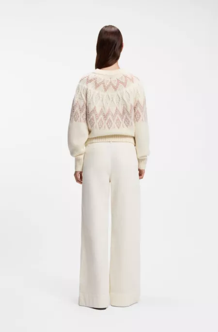 Wide-leg trousers in stretch corduroy