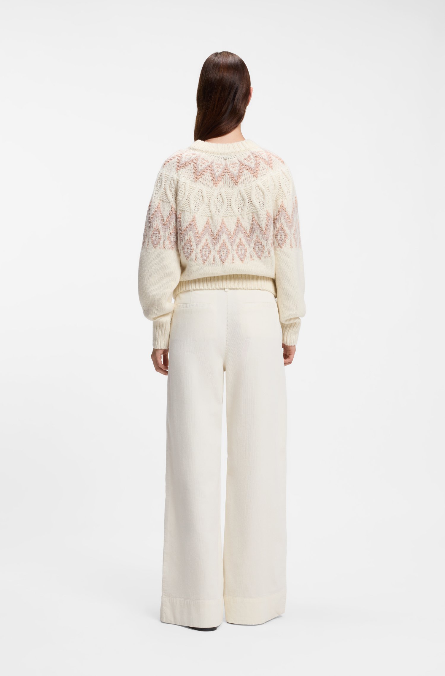 Boss Wide-leg trousers in stretch corduroy byxor dam – bild 2