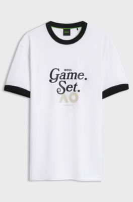 BOSS x AO slogan T-shirt, White