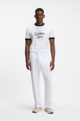 BOSS x AO slogan T-shirt, White