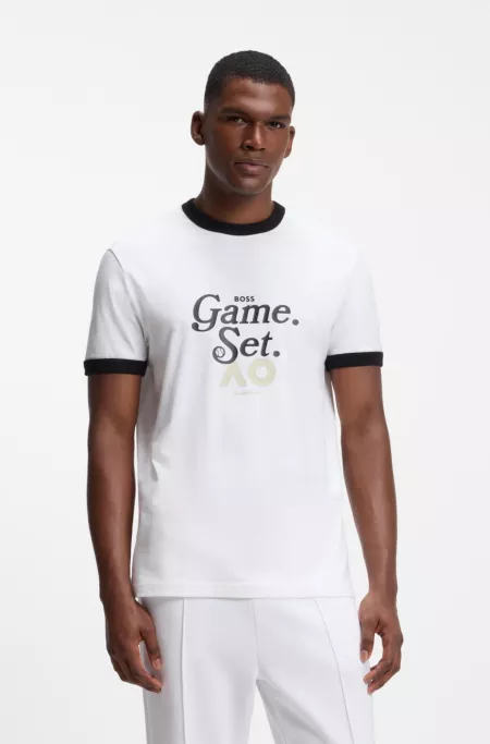 BOSS x AO slogan T-shirt