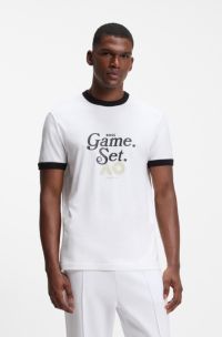 BOSS x AO slogan T-shirt, White