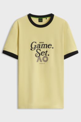 BOSS x AO slogan T-shirt, Yellow