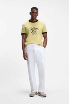 BOSS x AO slogan T-shirt, Yellow
